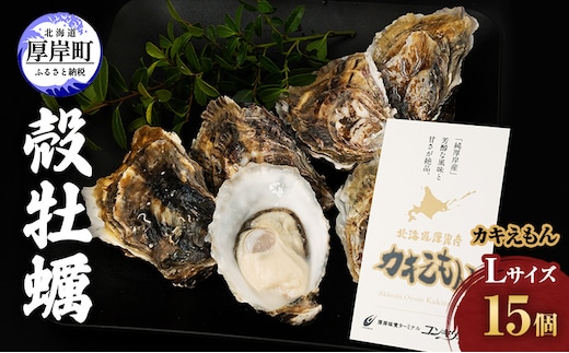 厚岸産 牡蠣 カキえもん Lサイズ 15個 北海道 牡蠣 カキ かき 生食 生食用 生牡蠣 魚貝類 シーフード
