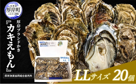 カキ 生食用 北海道 厚岸産 殻かき カキエモン LLサイズ 20個 牡蠣 魚貝類 生牡蠣 殻付き牡蠣 カキ ブランド