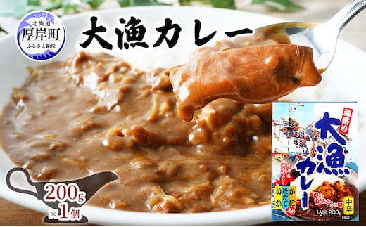 大漁カレー 200g×1個 カレー レトルト 加工食品 惣菜 レトルトカレー 洋食 海鮮カレー ランチ お昼ご飯 夕飯 夜食 手軽 簡単 ほたて いか かに 風味豊か 海の幸カレー 海の幸