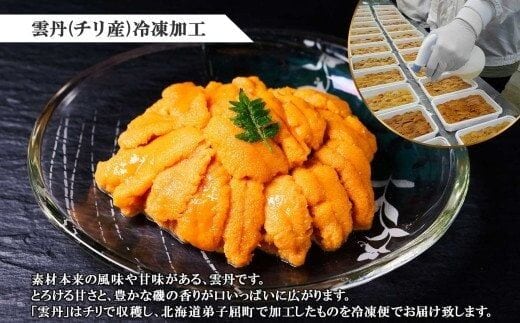 1749. うに 100g 鱒いくら醤油漬け 100g ホタテ 100g セット ウニ チリ