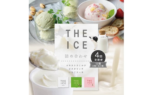 【毎月定期便】【THE ICE】3種詰合せ12個セット×4ヵ月定期便 【be003-1073-100-4】（J FARM AMUSE 株式会社）