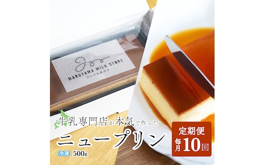 【定期便】濃厚プリン New Pudding（ニュープディング）（500g×1本）×10ヶ月【be152-0931-100-10】