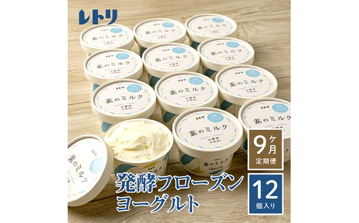 【定期便：全9回】【無添加】北海道 フローズンヨーグルト×12個【1105401】