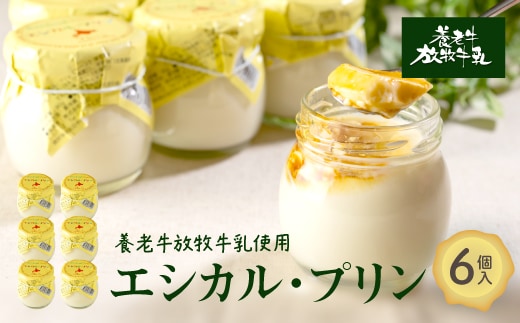 養老牛放牧牛乳使用エシカル・プリン×6個【1301302】
