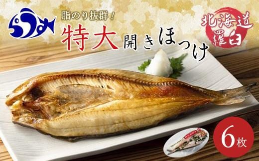 知床羅臼産 特大開きほっけ(6枚) 生産者 支援 応援