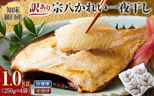 訳あり 宗八かれい一夜干し 250ｇ入×4袋