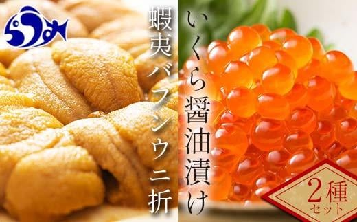 【先行/2026年1月より発送】知床羅臼町産折うに（１２０ｇ）と北海道産いくら醤油漬け（２５０g）セット 北海道産 知床羅臼産