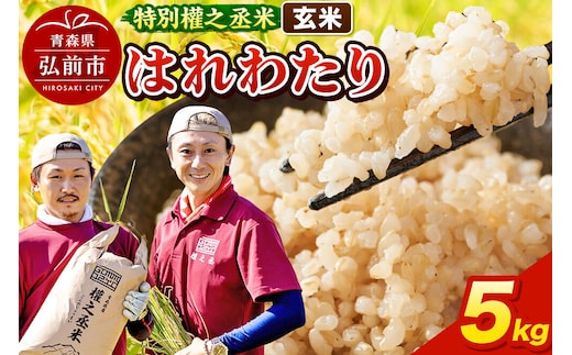 【寄附金額見直しました】はれわたり 5kg ［玄米］ 特別權之丞米 青森県産 令和7年産