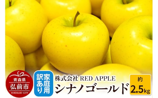 【寄附金額見直しました】りんご【訳あり】家庭用 シナノゴールド 約2.5kg