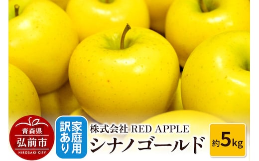 【寄附金額見直しました】りんご【訳あり】家庭用 シナノゴールド 約5kg