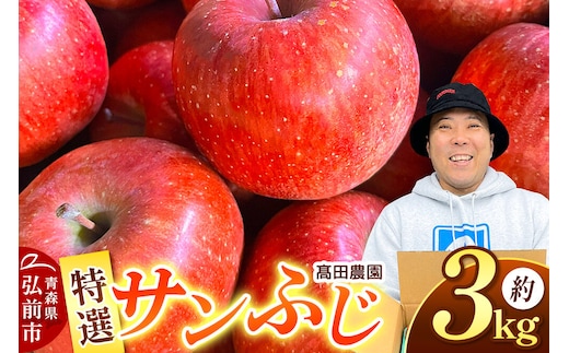 【26年11月下旬～発送】りんご【特選】サンふじ 約3kg 弘前市産 青森りんご [アップル おいしい ひろさき ふじ りんご 果実 果物 弘前 青森 赤色 美味 林檎]