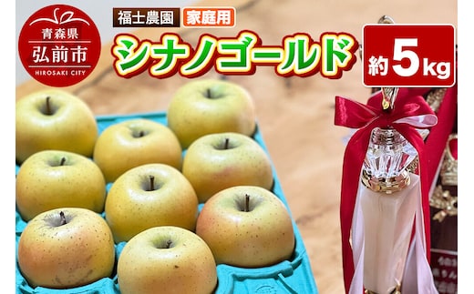 【26年11月発送】りんご シナノゴールド【家庭用】約5kg 青森県 弘前市 [青森県産 産地直送 アップル おいしい 果実 果物 黄色 美味]