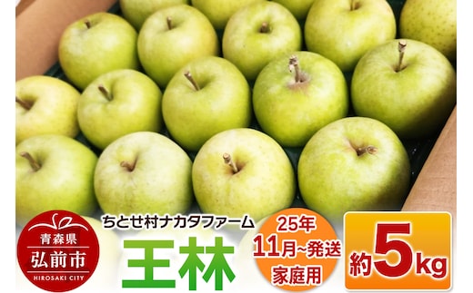 【25年11月～発送】りんご【家庭用】王林 約5kg