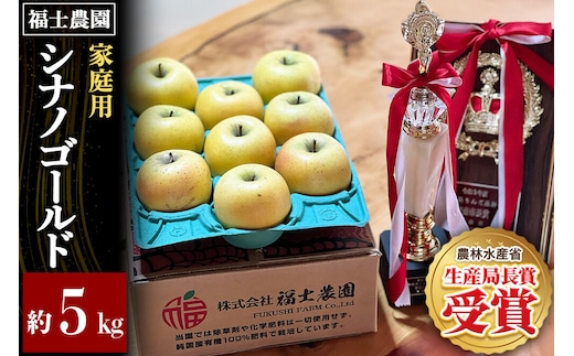 【26年11月発送】りんご シナノゴールド【家庭用】約5kg 青森県 弘前市 [青森県産 産地直送 アップル おいしい 果実 果物 黄色 美味]