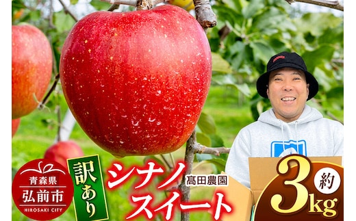 【26年10月下旬発送】りんご【訳あり】シナノスイート 約3kg 青森県 弘前市 [弘前市産 青森りんご 訳あり 家庭用 アップル おいしい 果実 果物 赤色 美味]