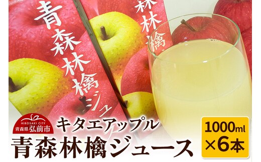 【寄附金額見直しました】【25年10月発送】キタエアップル 青森林檎ジュース 1000ml×6本