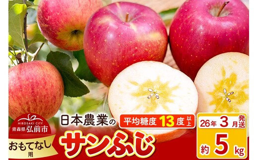 【26年3月発送】りんご 平均糖度13度以上！ サンふじ 約5kg おもてなし用 青森 果物 フルーツ 林檎 リンゴ くだもの