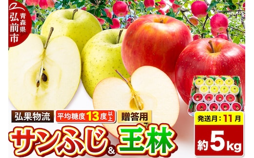 【26年11月発送】りんご サンふじ・王林 詰め合わせ【贈答用】約5kg 糖度13度以上 青森県 弘前市 先行受付 [先行予約 サンふじ 王林 りんご 贈り物 贈答用 お歳暮 お中元 ギフト 5キロ アップル おいしい 黄色 果実 果物 詰め合わせ セット 赤色 美味]