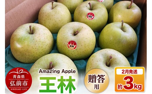 【27年2月発送】りんご 王林【贈答用】約3kg 先行受付 [先行予約 りんご 王林 3kg お歳暮 お中元 ギフト 贈り物 贈答用 アップル おいしい 果実 果物 黄色 美味 林檎 青森県 弘前市]