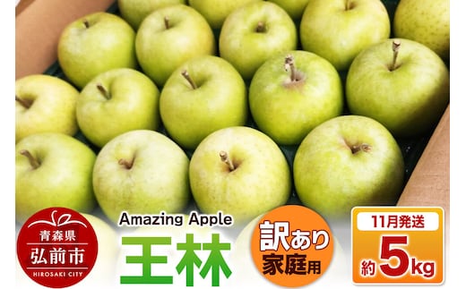 【26年11月下旬発送】りんご 王林【訳あり】家庭用 約5kg 先行受付 [先行予約 りんご 王林 訳あり 家庭用 5kg アップル おいしい 果実 果物 黄色 美味 林檎 青森県 弘前市]