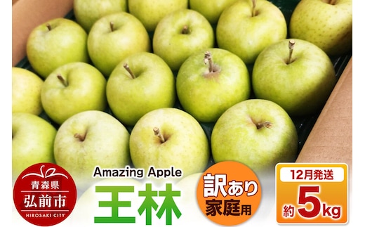 【26年12月発送】りんご 王林【訳あり】家庭用 約5kg 先行受付 [先行予約 りんご 王林 訳あり 家庭用 5kg アップル おいしい 果実 果物 黄色 美味 林檎 青森県 弘前市]