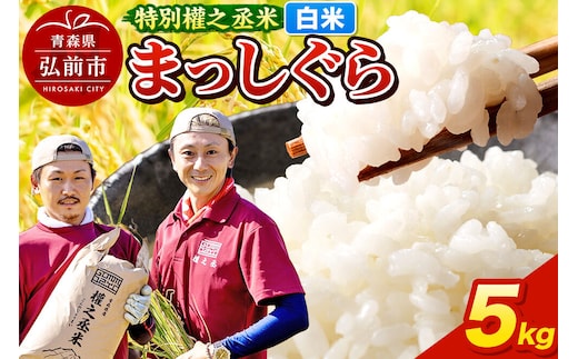 まっしぐら 5kg ［白米］ 特別權之丞米 青森県産 令和7年産 [お米 東北 精米 青森 青森県産 白米 米 ブランド米]