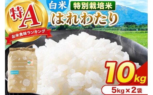 米【特別栽培米】はれわたり 白米 10kg（5kg×2袋）令和7年産 特A 青森県弘前市産 [10キロ 5キロ 小分け はれわたり 特別栽培米 白米 精米 ブランド米 青森県 弘前市産]