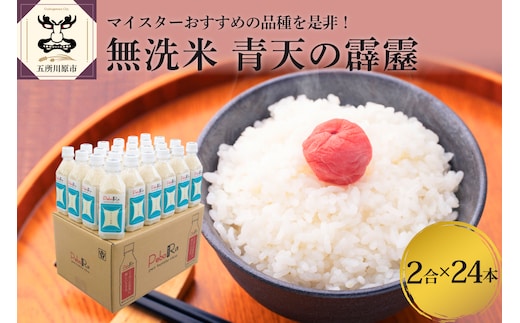 無洗米 青森県産 青天の霹靂 Pebora2合 （300g）×24本 令和7年産 青森県産