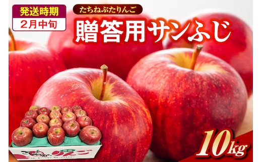 サンふじ 贈答規格 約10kg 【2026年2月中旬発送】「たちねぷたりんご」 青森県 五所川原市