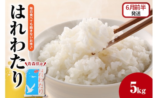 【2026年6月前半発送】米 はれわたり5kg（精米）青森米【白米 お米 青森 五所川原 JA 】