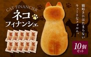フィナンシェ 猫 10個 個包装 洋菓子店の手作り 焼き菓子 スイーツ 青森県五所川原市　ネコフィナンシェ