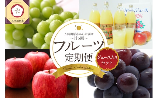 【2026年7月発送開始】 フルーツ 定期便 5回 ジュース 入り 訳あり品含む