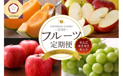 【2026年8月発送開始】フルーツ 定期便 5回 りんご モリモリ セット 訳あり品含む
