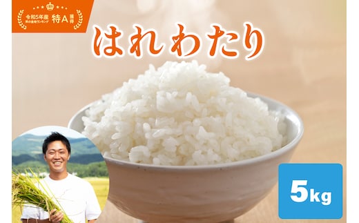 米 5kg 新品種 はれわたり 特A 令和8年産米 精米 特A取得 青森県産米【白米お米晴れ渡り晴れわたりharewatari】