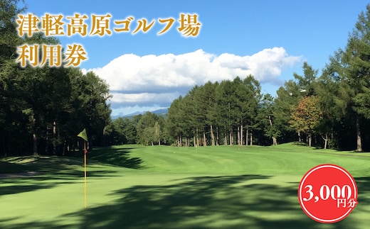 津軽高原ゴルフ場利用券3，000円分