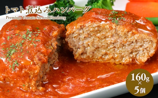 トマト煮込みハンバーグ160g×5 【平川市産原料使用】