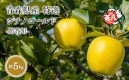 ６月発送　特選　甚八りんごシナノゴールド５kg　【マルジンサンアップル　6月　青森県産　平川市　りんご　シナノゴールド　5kg　特選　贈答用】