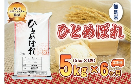 ひとめぼれ 無洗米 5kg 米 定期便 6回 6ヶ月 連続 お届け 30kg 盛岡市産 いわて米 ブランド米 精米 白米 米 お米 こめ コメ ライス ご飯 ごはん 美味しい おすすめ贈り物 国産 産地直送 盛岡 佐々木米穀店