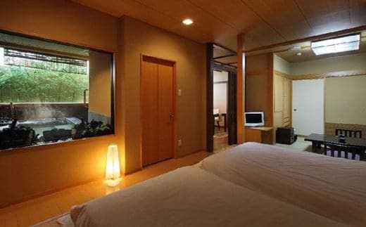 源泉露天風呂付き特別室 花巻温泉 割烹旅館 廣美亭ペア宿泊券「花霞（はながすみ）」 【544】