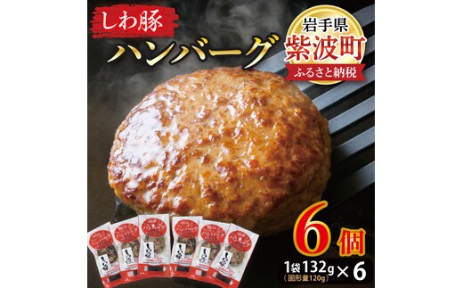 無添加【しわ豚】ハンバーグ６個 （AM005-2）