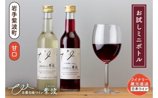 ワインミニボトル甘口2本セット (AL103)