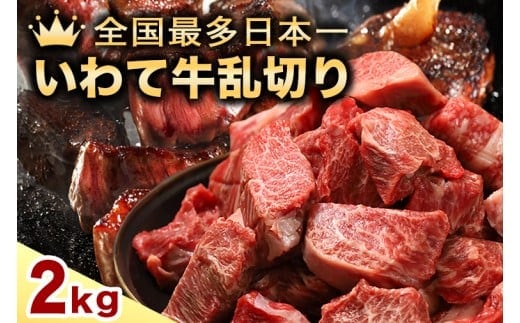 ★先行予約 2月より発送★黒毛和牛 いわて牛 乱切り 2kg (250g×8パック)（DV059）