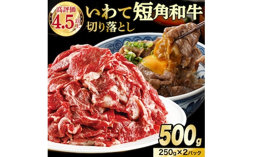 【7月発送】切り落とし 赤身 肉 牛肉 いわて 短角和牛 500g 小分けパック 真空冷凍 | 牛肉 肉 赤身 短角 和牛 国産牛 ブランド牛 切り落し 大容量 牛丼 肉じゃが 煮込み 煮物 小分け 真空パック 数量限定 (AB114-07)
