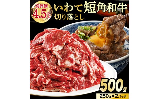 【8月発送】切り落とし 赤身 肉 牛肉 いわて 短角和牛 500g 小分けパック 真空冷凍 | 牛肉 肉 赤身 短角 和牛 国産牛 ブランド牛 切り落し 大容量 牛丼 肉じゃが 煮込み 煮物 小分け 真空パック 数量限定 (AB114-08)