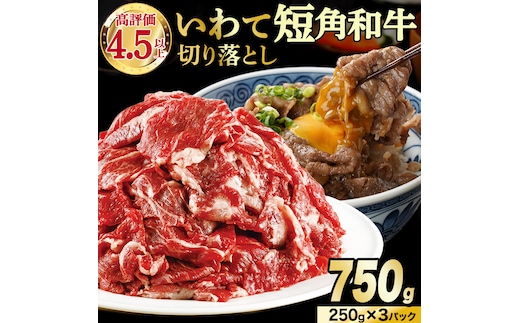 【8月発送】切り落とし 赤身 肉 牛肉 いわて 短角和牛 750g 小分けパック 真空冷凍 | 牛肉 肉 赤身 短角 和牛 国産牛 ブランド牛 切り落し 大容量 牛丼 肉じゃが 煮込み 煮物 小分け 真空パック 数量限定 (AB119-08)