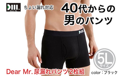 【Dear Mr.】40代からの男のパンツ 尿漏れパンツ 男性用 2枚組 5Lサイズ