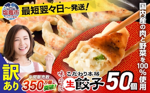 【訳あり】こだわり 本格生餃子 50個(50個×1袋) | r7-th00002