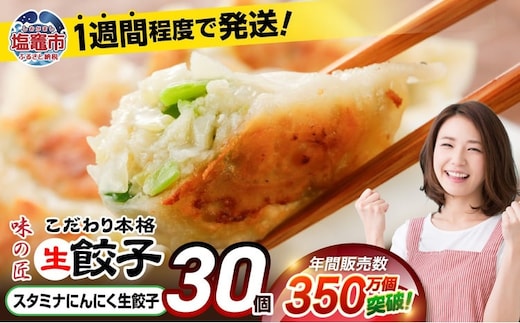 安心無添加 餃子 防腐剤不使用 スタミナ にんにく こだわり 本格 生餃子 30個 冷凍 | r6-th00014