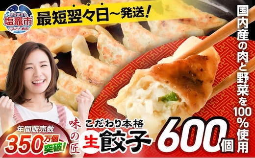 安心無添加 餃子 こだわり 本格 防腐剤不使用 生餃子 冷凍 600個（約120人前） | th00021-61000