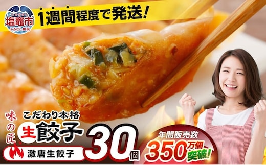 安心無添加 餃子 防腐剤不使用 激唐 こだわり 本格 生餃子 30個 冷凍 1週間 程度で発送 | r6-th00015